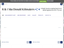 Tablet Screenshot of macdonaldkiltmakers.co.uk